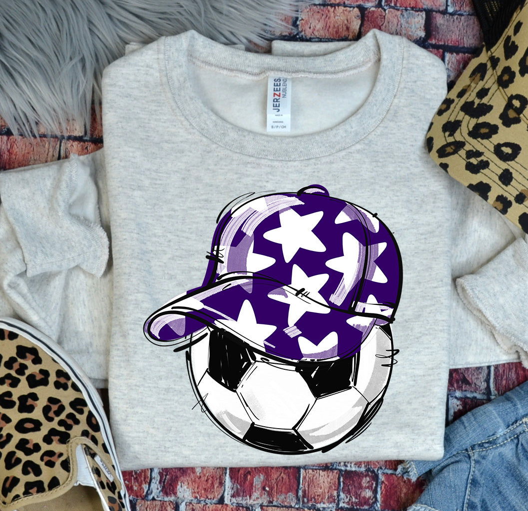 PURPLE PLAY BALL HAPPY FACE SOCCER