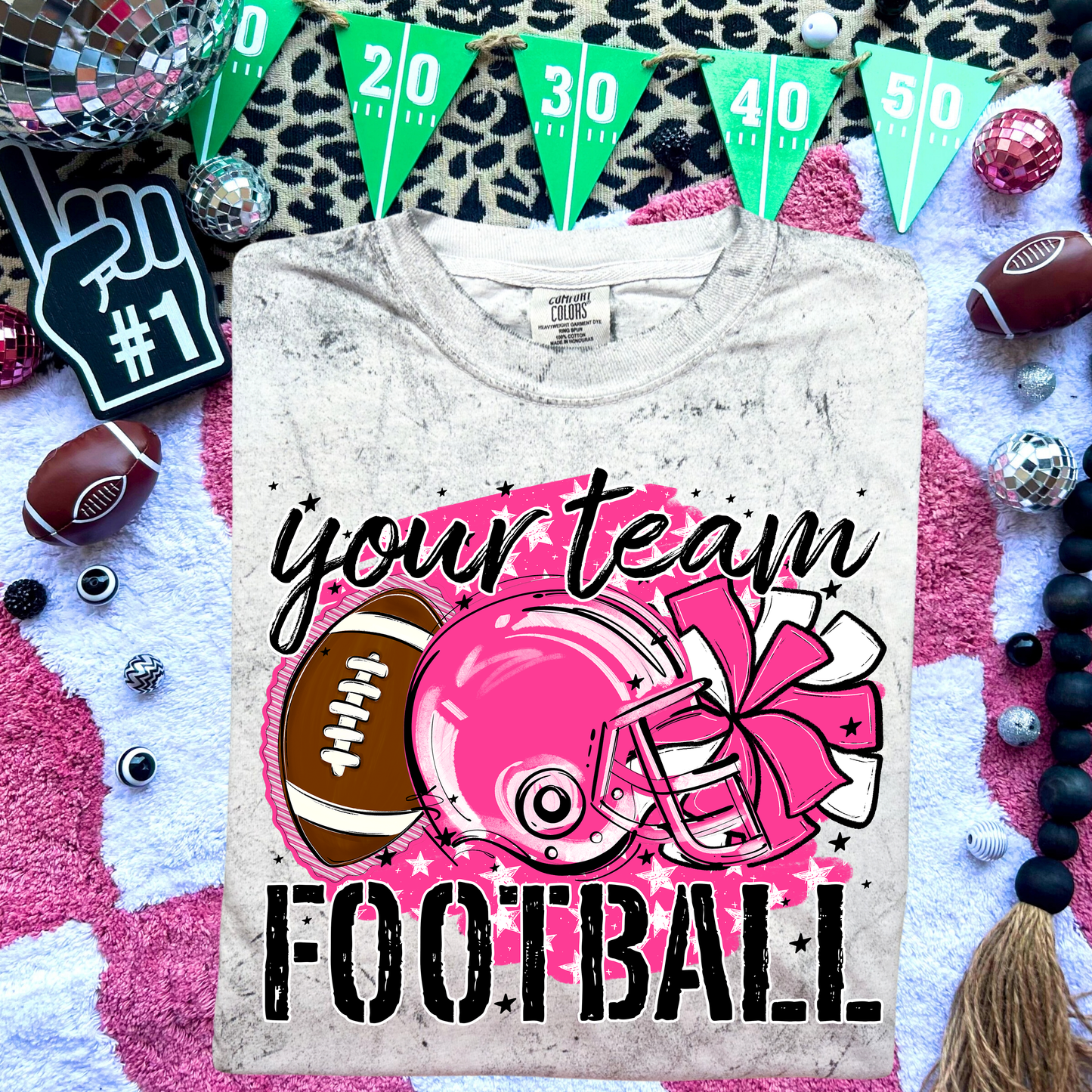 STARS FOOTBALL PINK