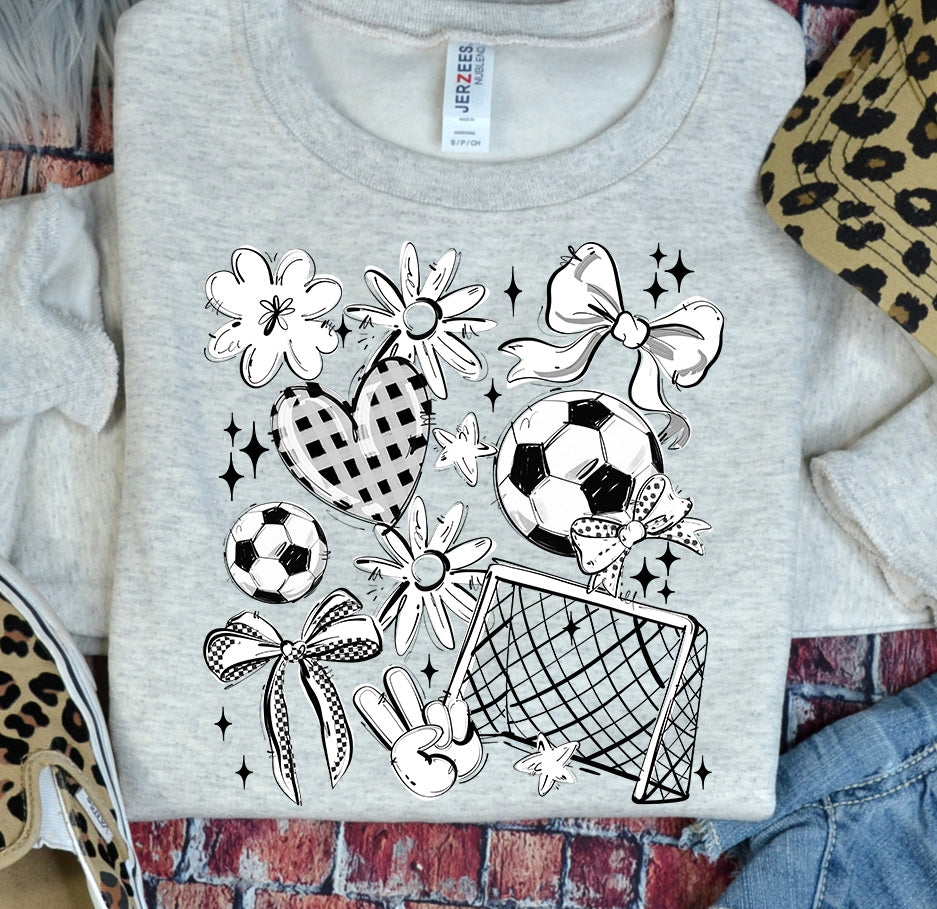 WHITE SOCCER PLAY BALL COLLAGE
