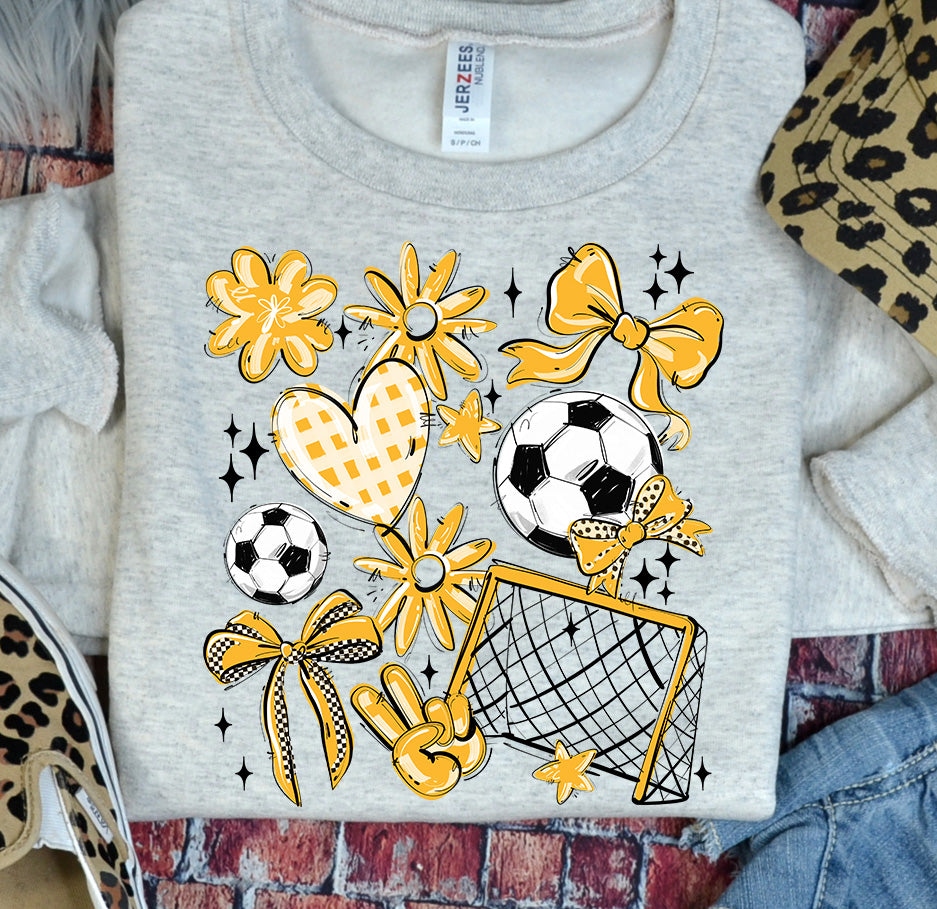 YELLOW SOCCER PLAY BALL COLLAGE