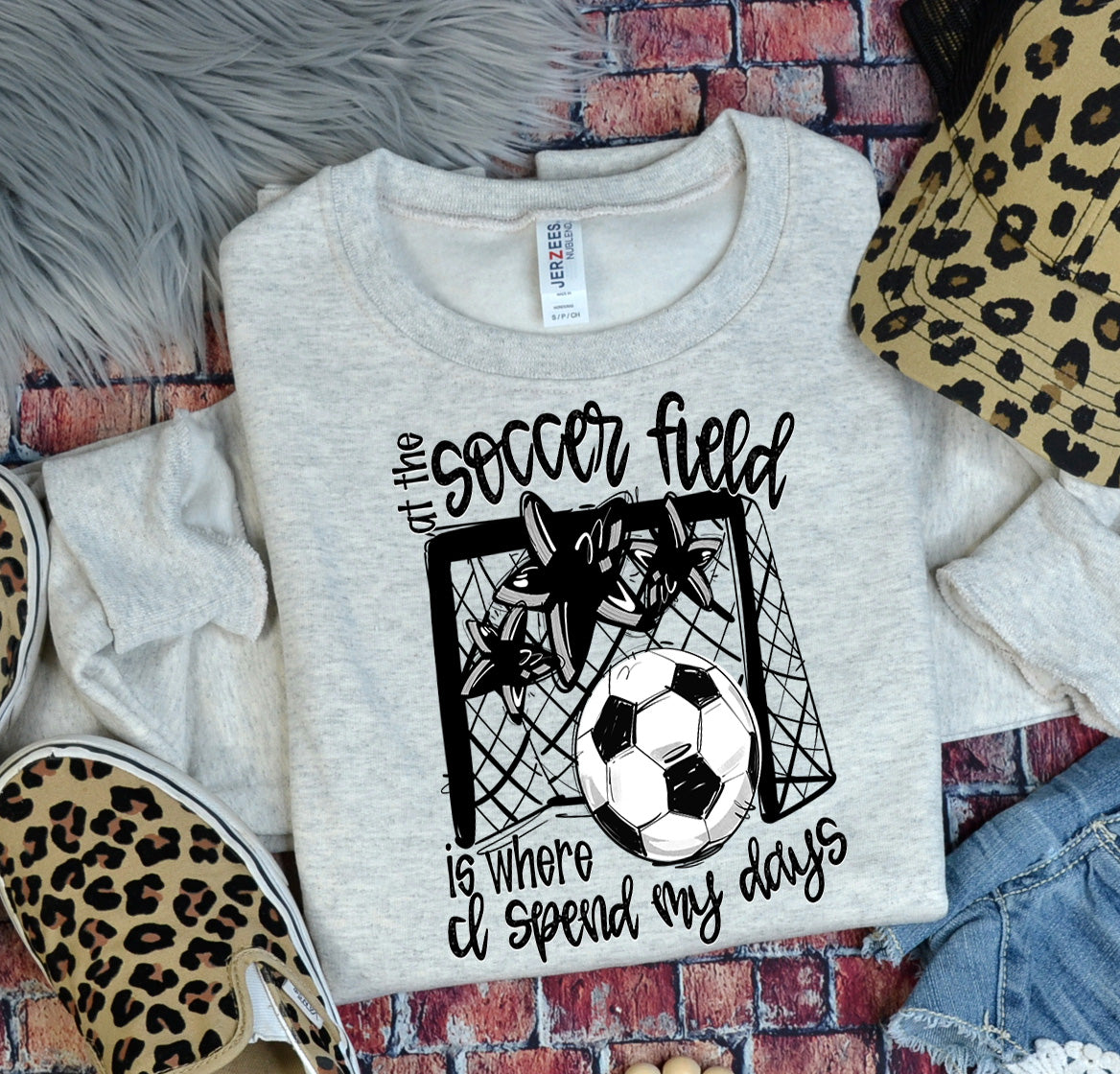 BLACK AT THE SOCCER FIELD IS WHERE I SPEND MY DAYS