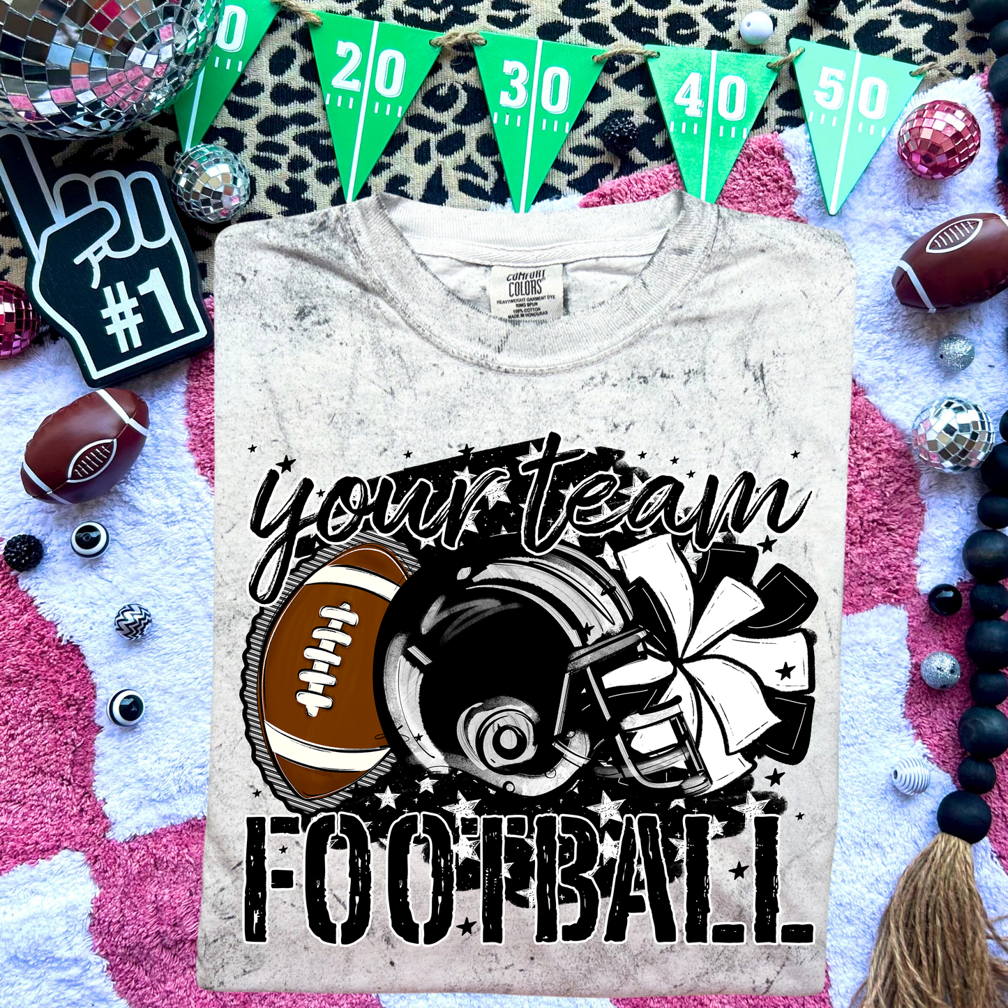 STARS FOOTBALL BLACK