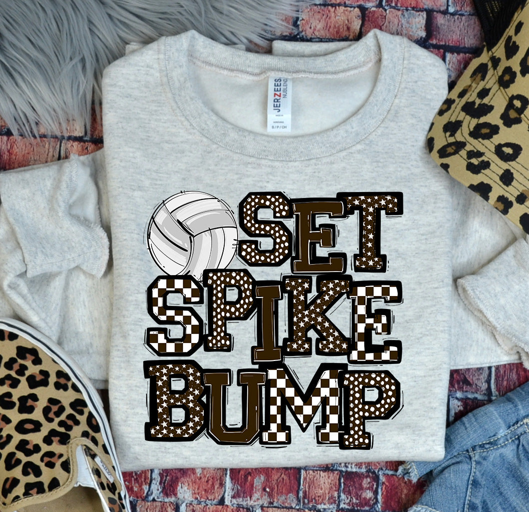BROWN SET SPIKE BUMP