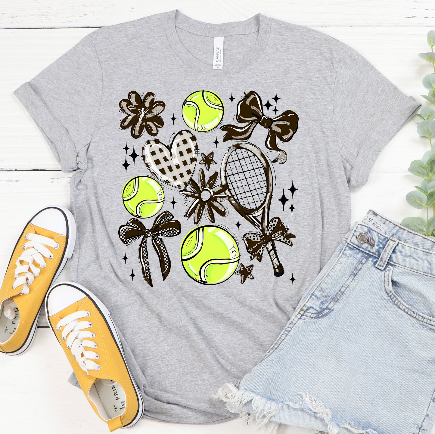 BROWN PLAY BALL TENNIS COLLAGE