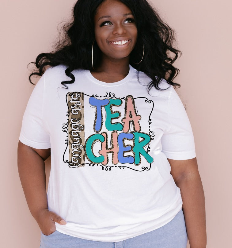 Neutral Leopard Language Arts Teacher