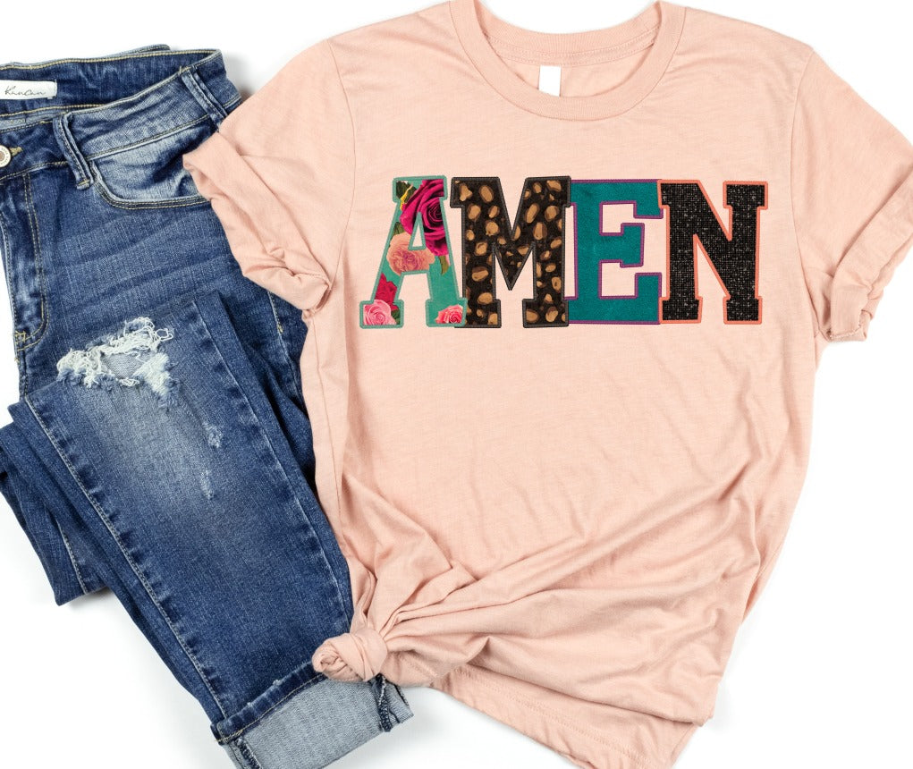 Amen Faux Applique