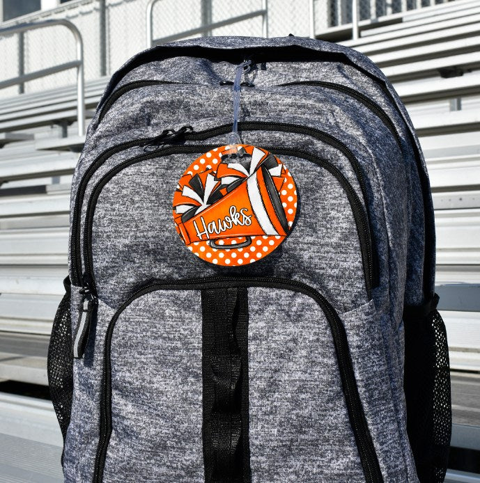 Poms and Megaphone Dot Orange