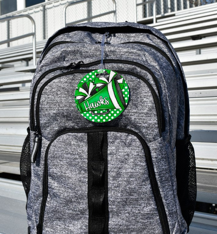 Poms and Megaphone Dot Green