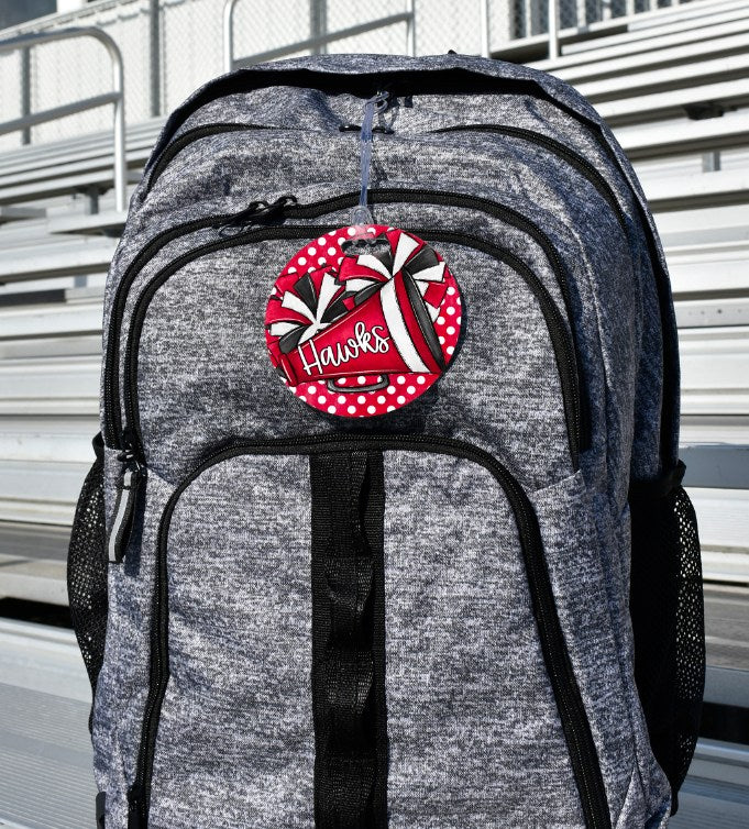 Poms and Megaphone Dot Red