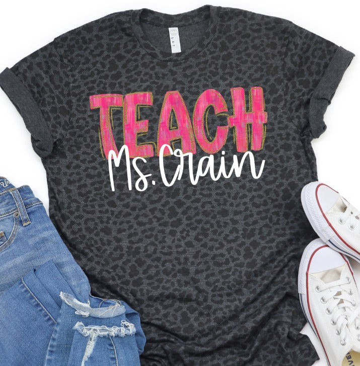 Teach Painted Pink and Gold