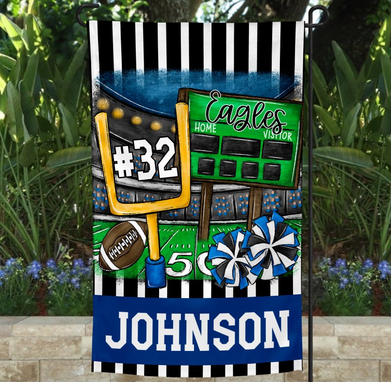 Team Spirit Football Garden Flag Blue