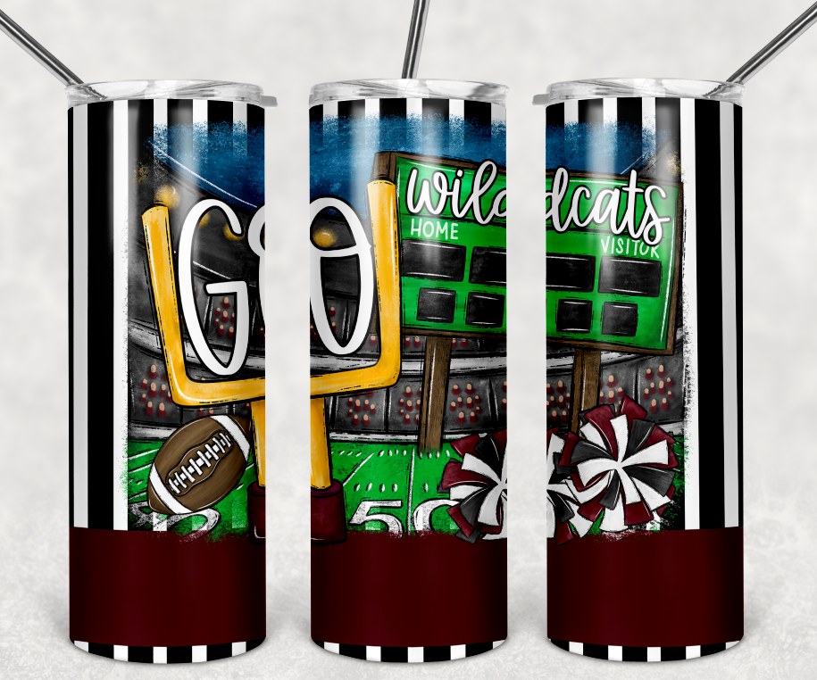 GO Football Tumbler Maroon