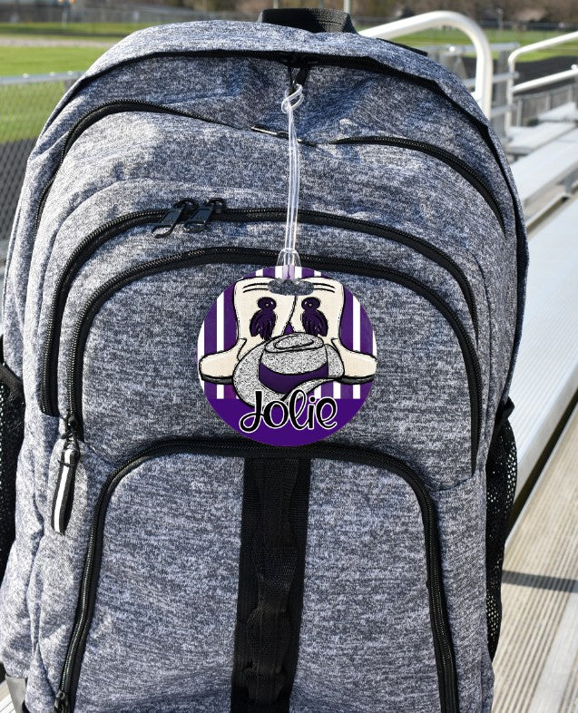 Drill Team - Dance - Bag Tag - Door Hanger - Ornament - Purple