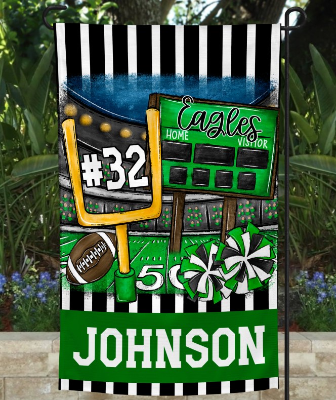 Team Spirit Football Garden Flag Green