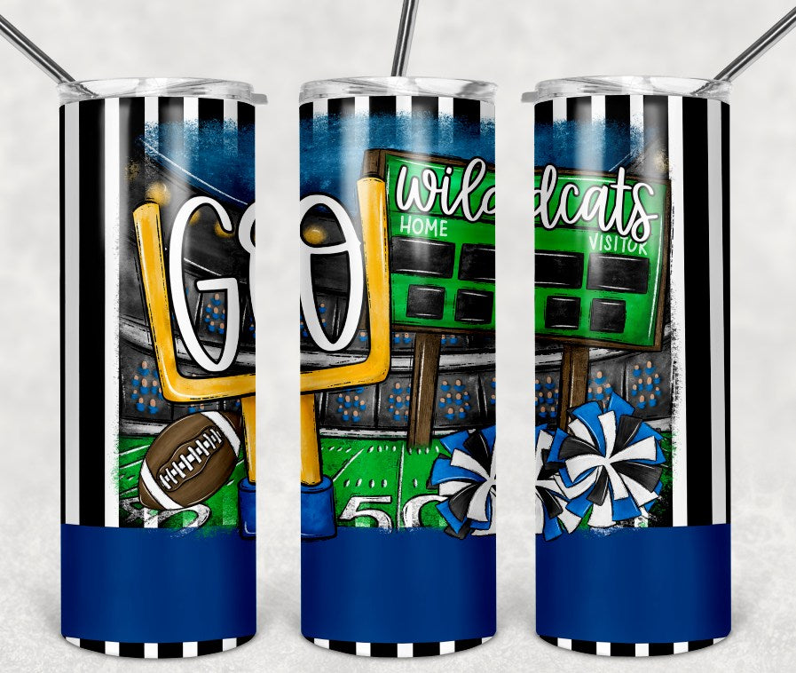 GO Football Tumbler Blue