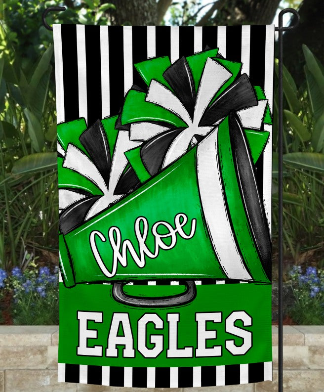 Team Spirit Cheer Garden Flag Green