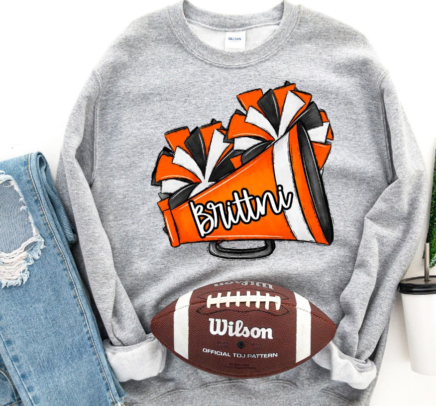 Poms and Megaphone Orange