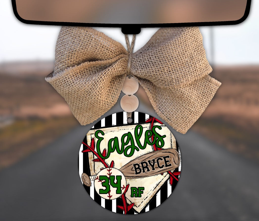Baseball - Bag Tag - Door Hanger - Ornament