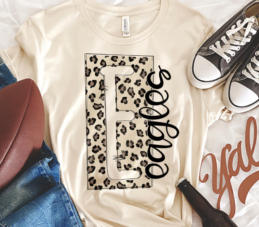 Boxed Leopard Mascots Eagles