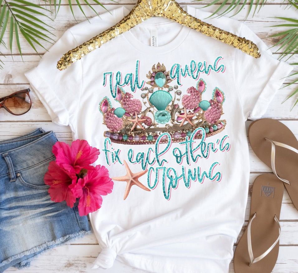 Real Queens Fix Each Others Crowns - Mermaid