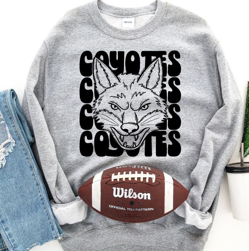 Coyotes Stacked Mascot