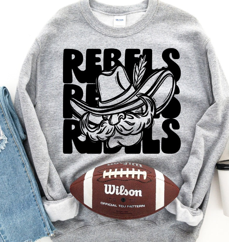 Rebels Stacked Mascot