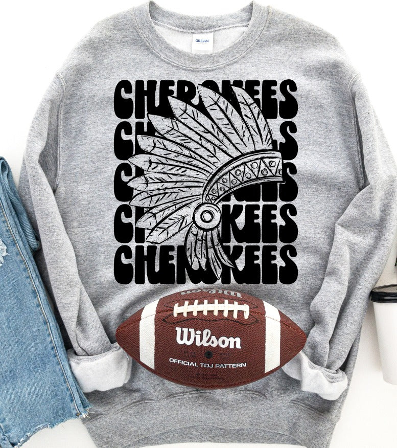 Cherokees Stacked Mascot