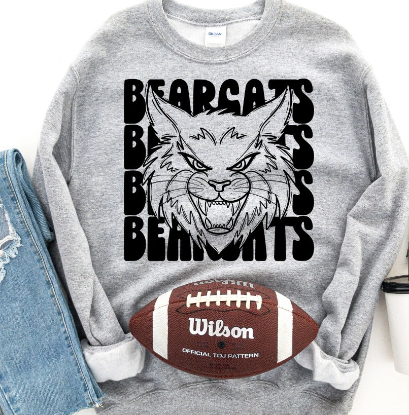 Bearcats Stacked Mascot