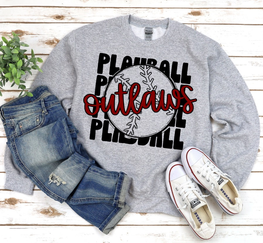 Play Ball Stacked Baseball Softball