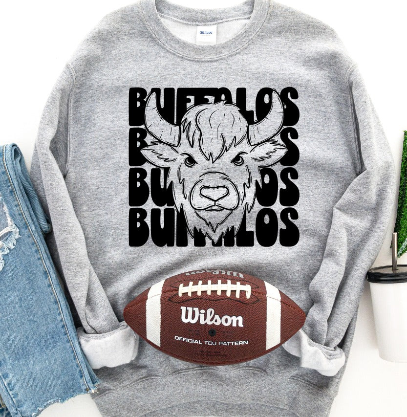 Buffalos Stacked Mascot