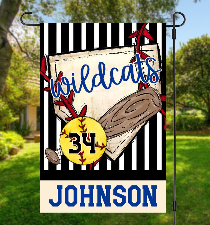 Team Spirit Garden Flag SOFTBALL