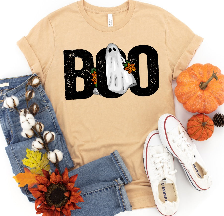 Boo Ghost with Flowers