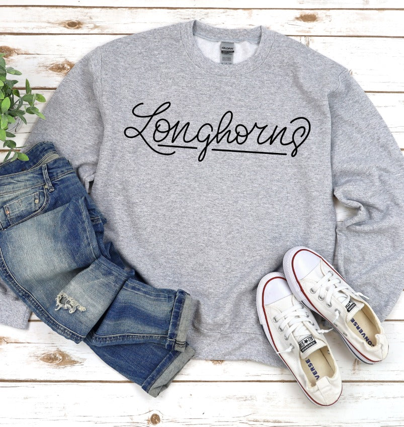 Hand Lettered Longhorns