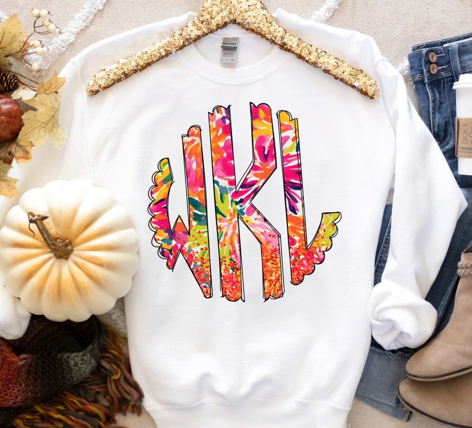 Bright Floral Monogram