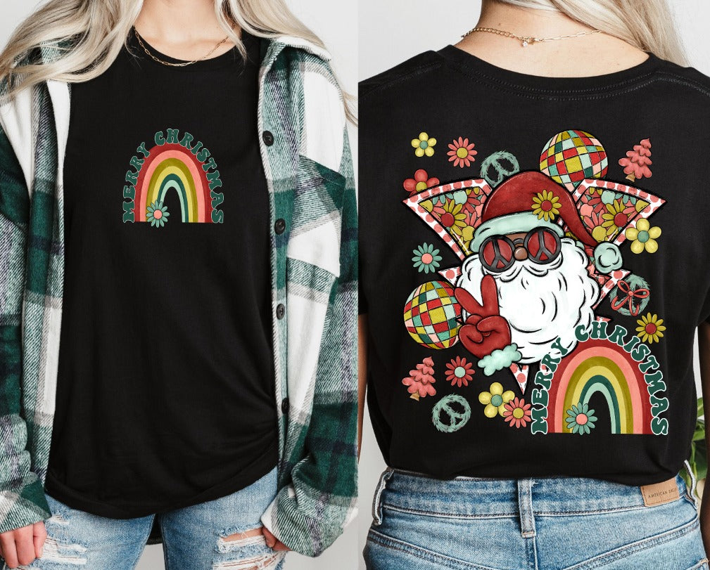 Retro Lightning Santa FRONT POCKET OR SLEEVE