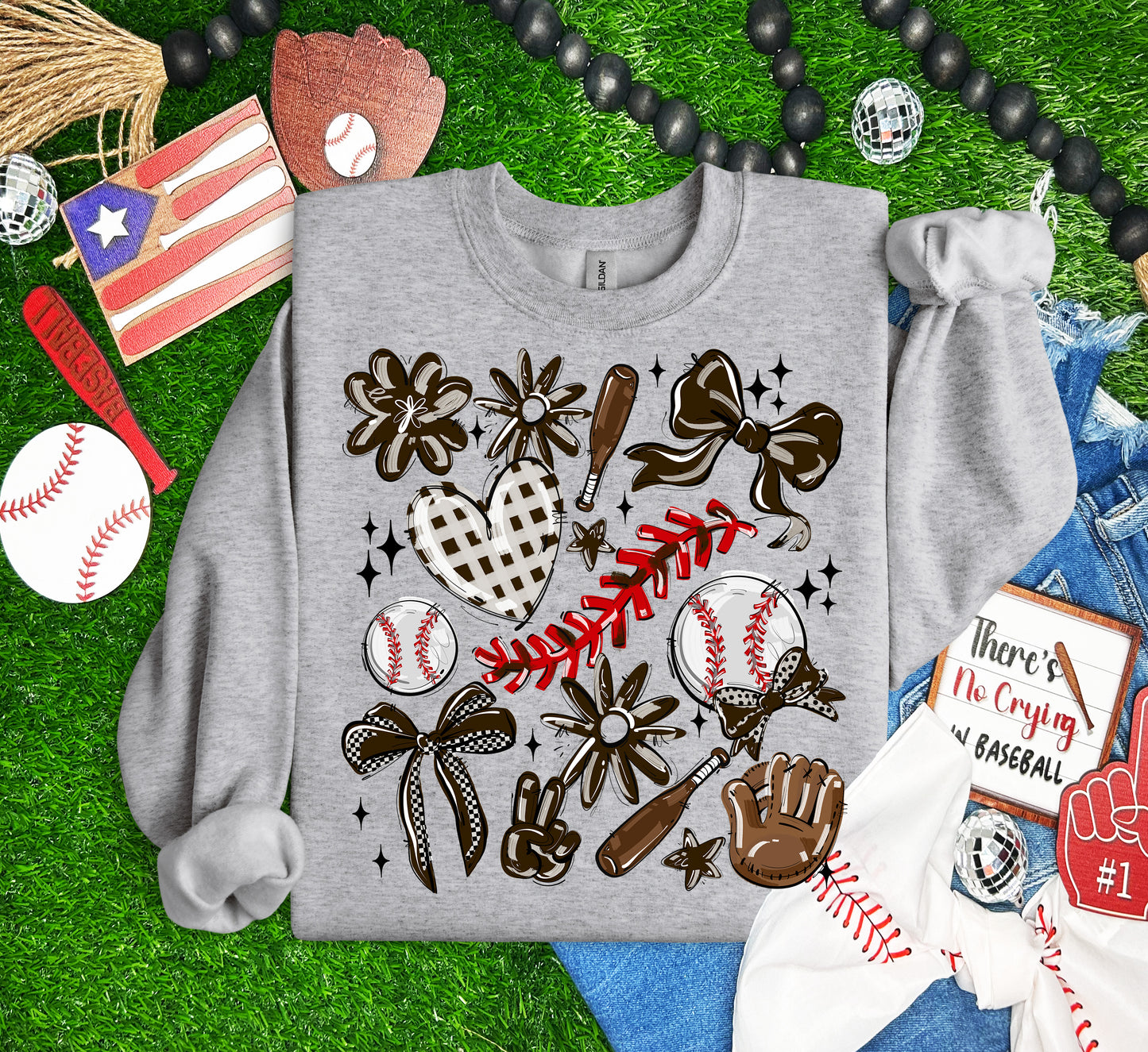 BROWN PLAY BALL COLLAGE BASEBALL