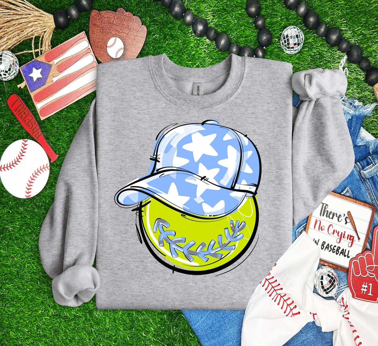 COLUMBIA PLAY BALL HAPPY FACE SOFTBALL