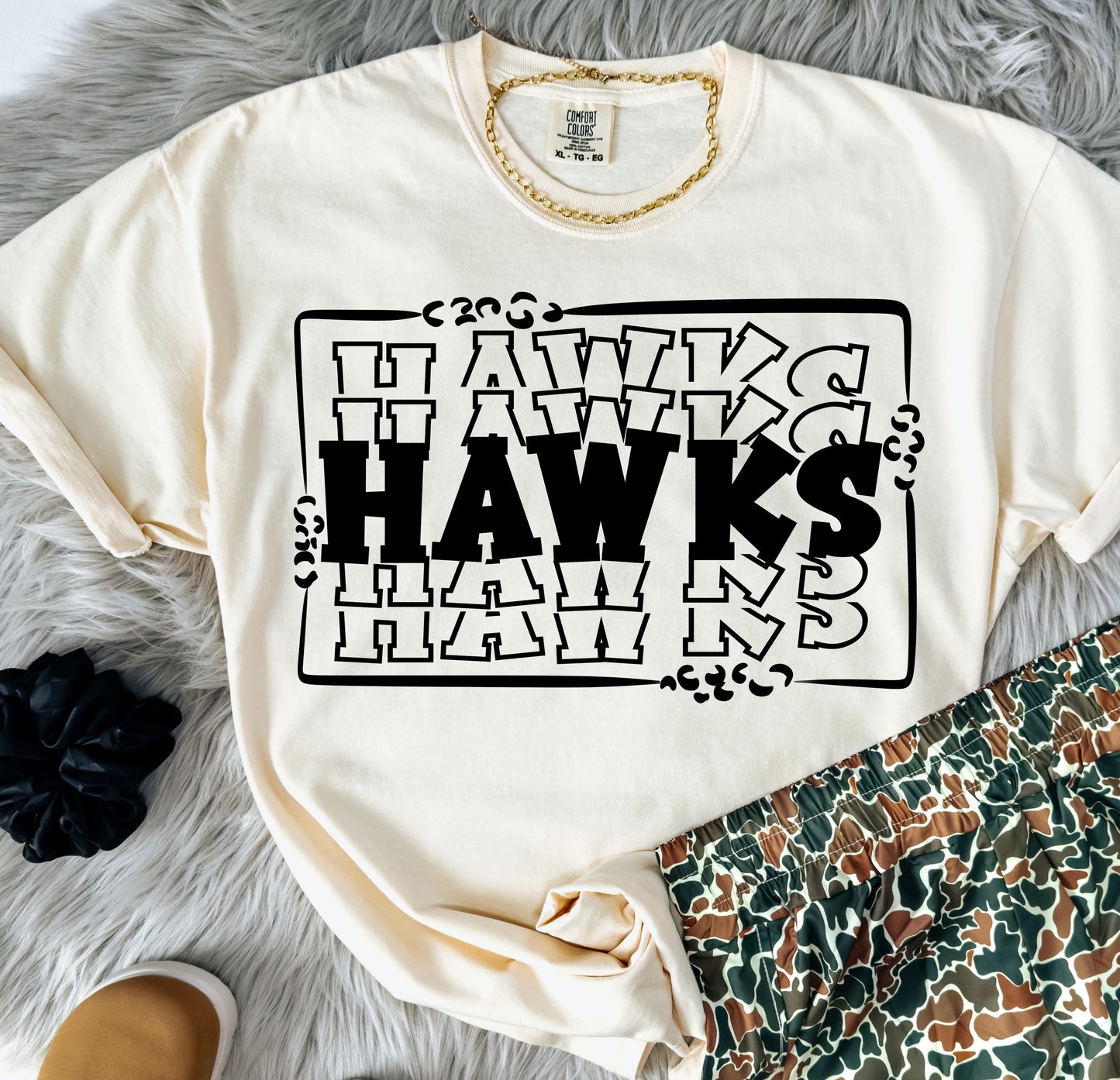 STACKED MASCOTS Hawks