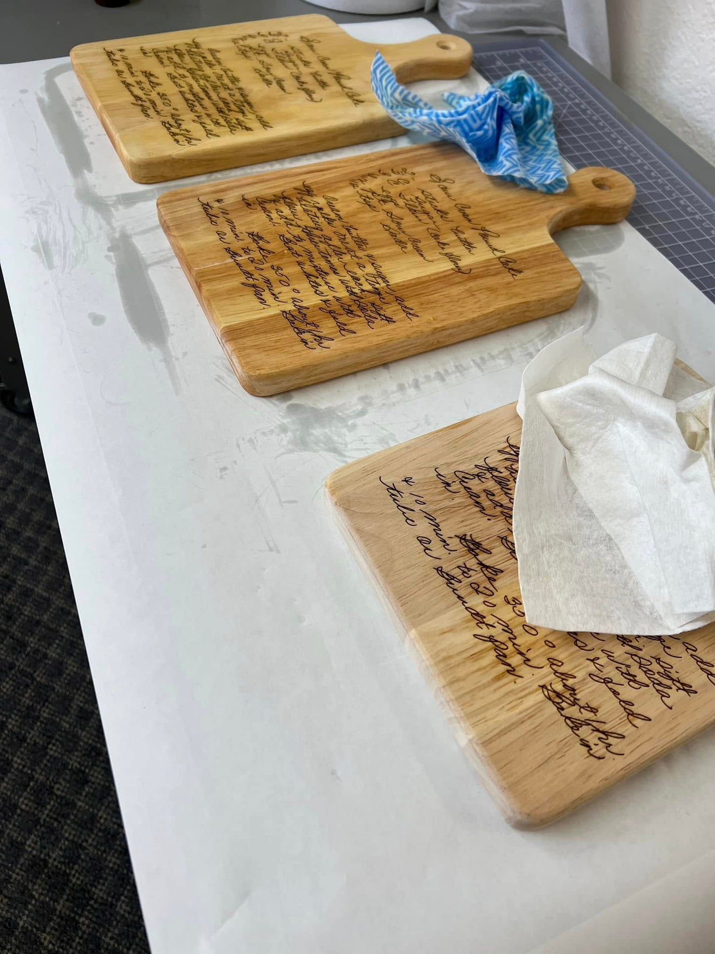 Custom Recipe Engraved Cutting Board | Personalized Handwritten Recipe Keepsake – Charcuterie/Bread Board