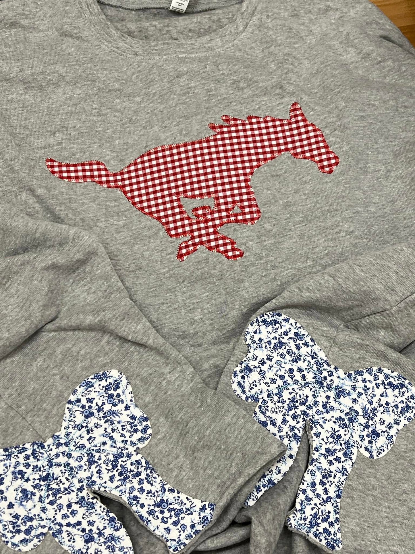 Varsity Bow Appliqué Sweatshirt – Custom School Spirit