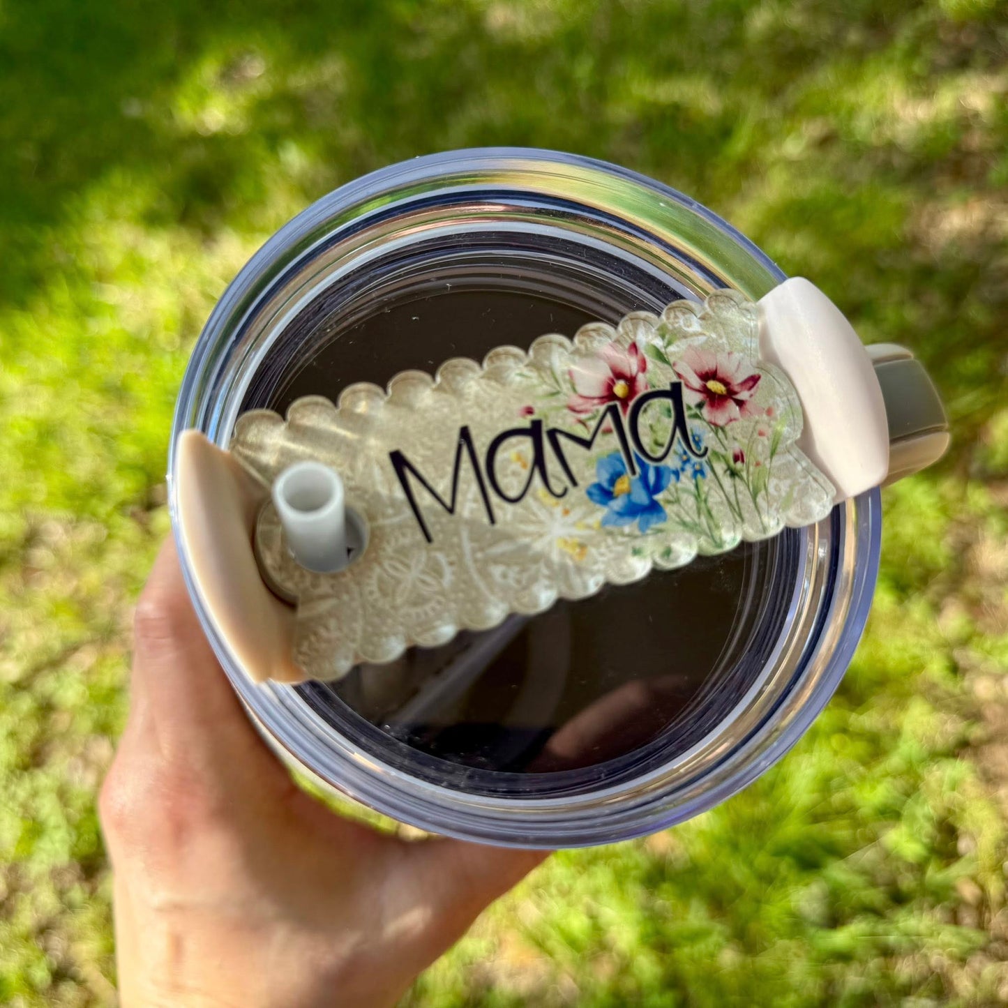 Mom Photo Frame Tumbler Toppers, Name Plates and Coaster