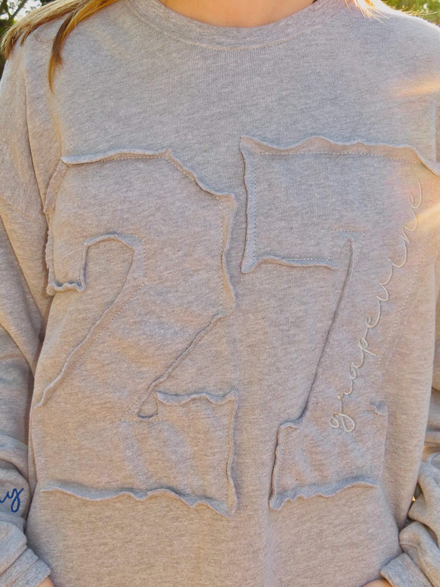 Custom Graduation Year or Player Number Sweatshirt – Personalized Sleeves for School Spirit, Sports, or Activities