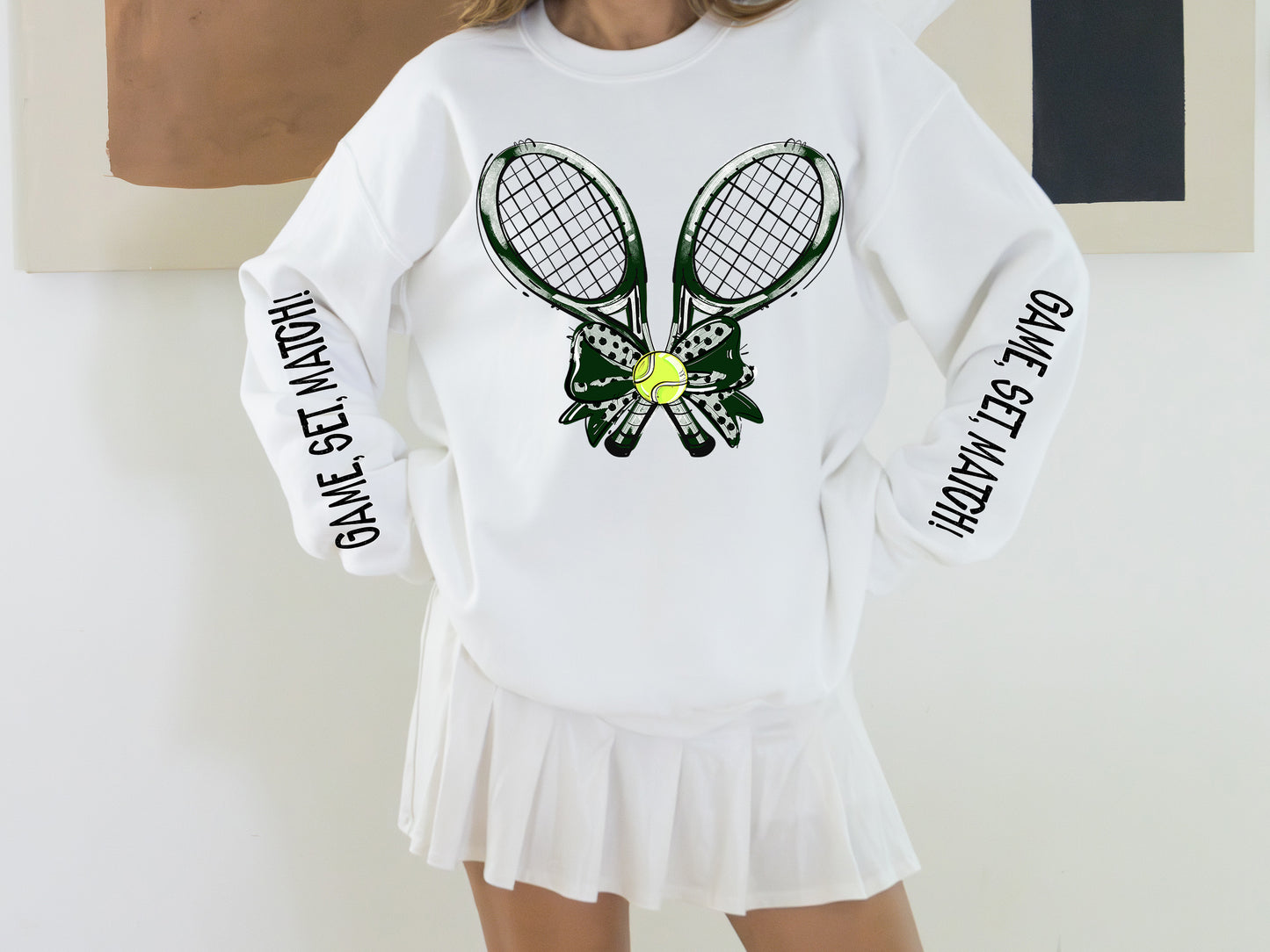 DARK GREEN GAME SET MATCH