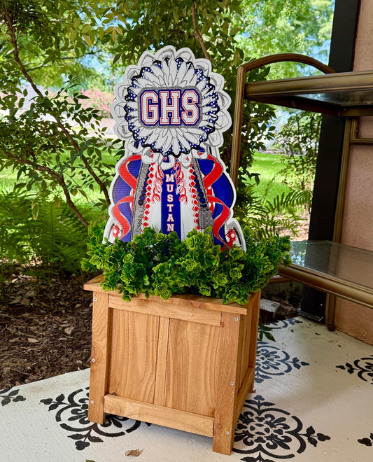 🟥 GHS Homecoming Mum Yard Sign – 15" x 23" with Stake