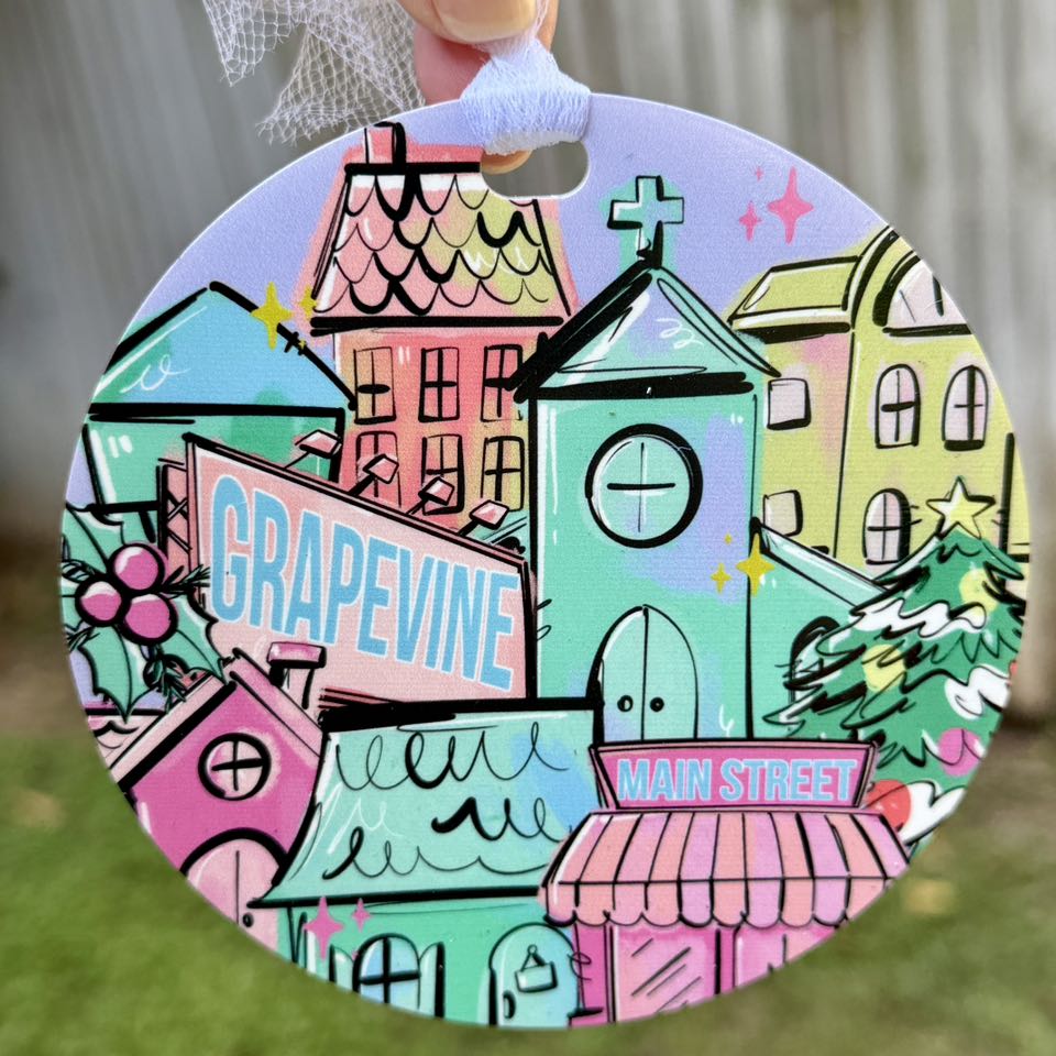 CHRISTMAS HOMETOWN ORNAMENT - BILLBOARD VERSION