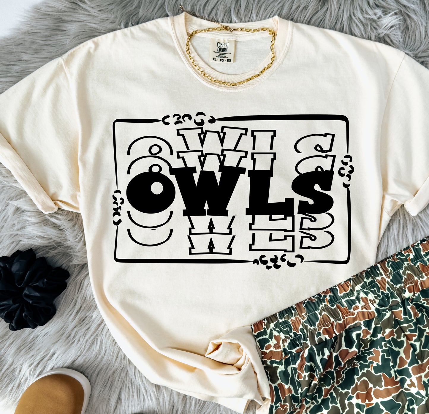 STACKED MASCOTS Owls
