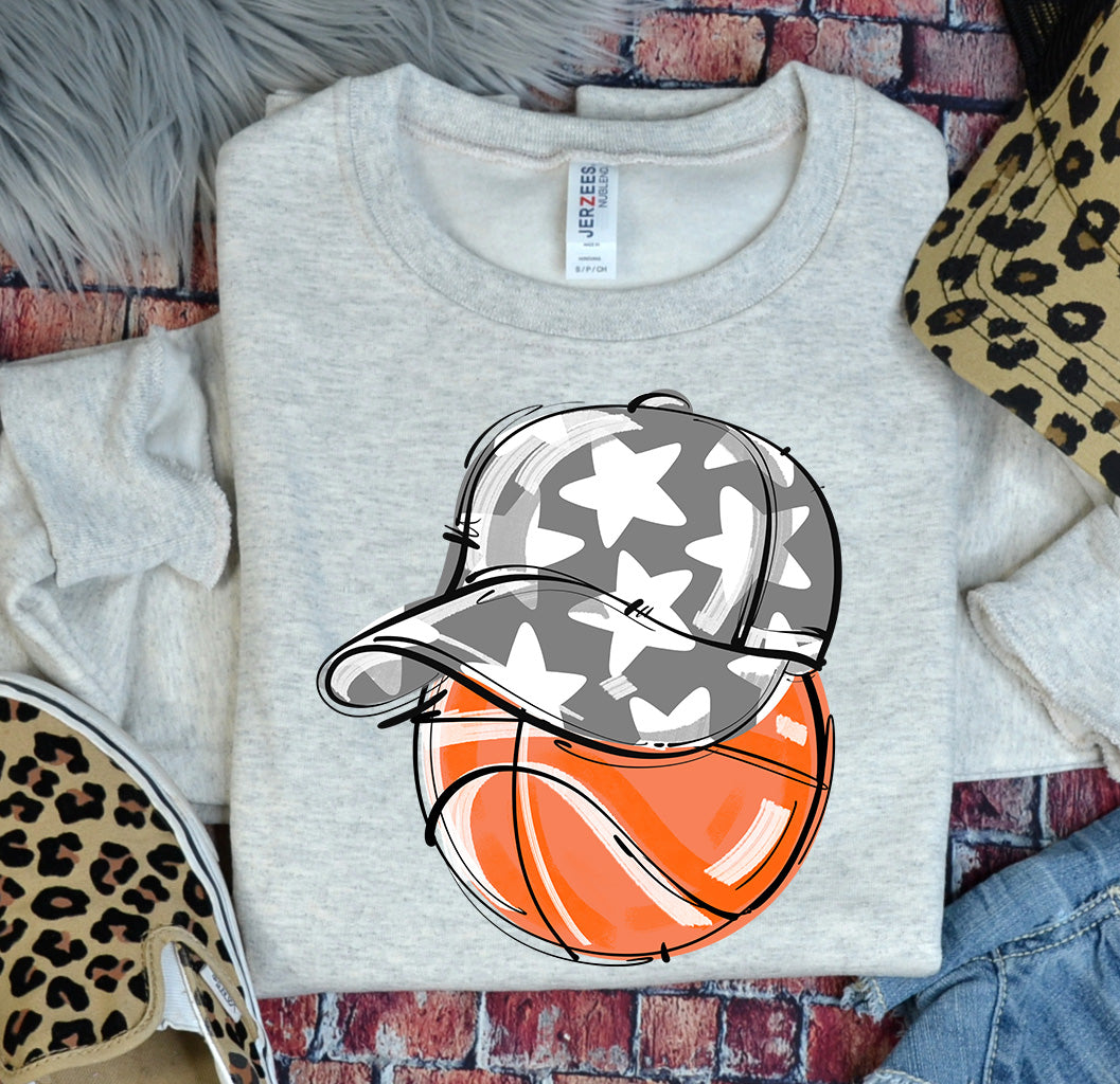 GRAY PLAY BALL HAPPY FACE BASKETBALL