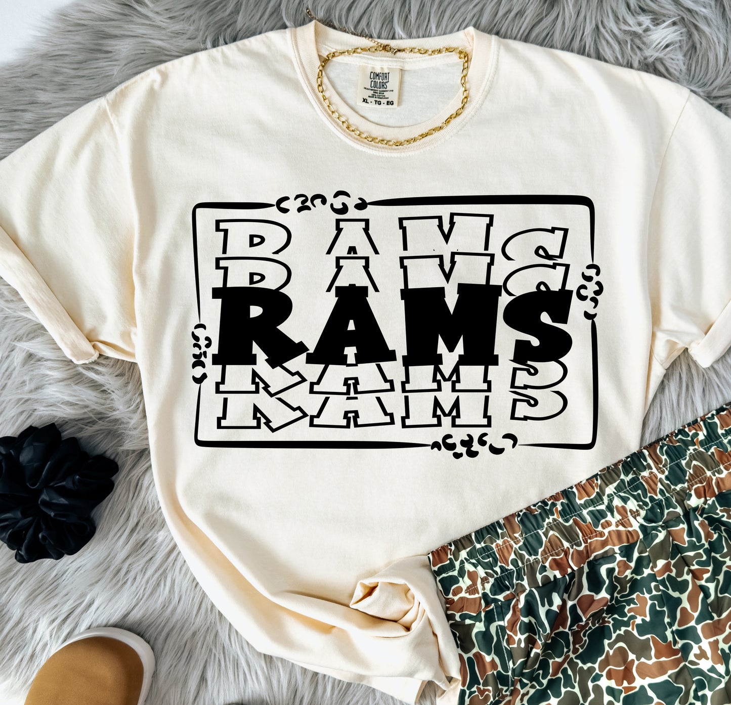 STACKED MASCOTS Rams