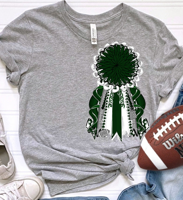 Mums the Word - Homecoming Mum - DARK GREEN SILVER