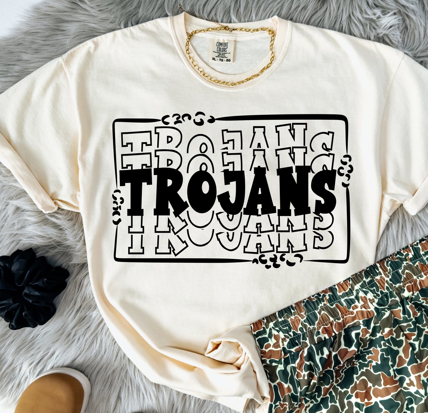 STACKED MASCOTS Trojans